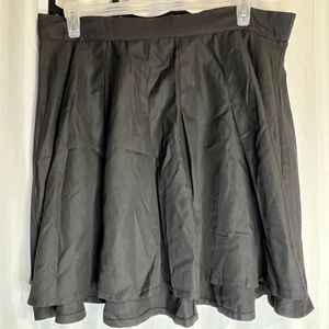 Torrid Black Pleated Twill Skater Skirt